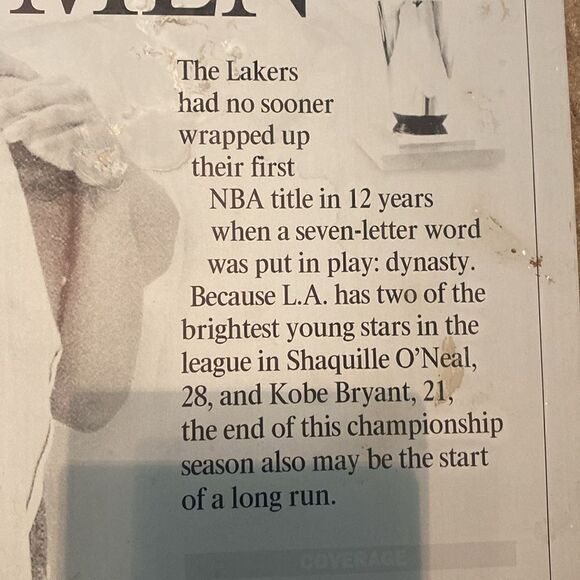 Rare Vintage LA Times Printing Plate Reign Men Lakers Commemorative June 13 '02 - Picture 5 of 7